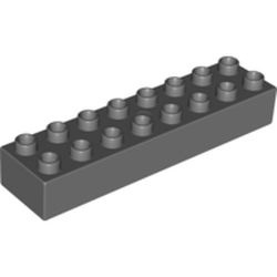 4199-85 DUPLO steen 2x8 (LET OP: DUPLO IS VRIJWEL ALTIJD PAKKETPOST) grijs, donker (blauwachtig) NIEUW *