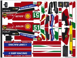42125stk01 STICKER 42125 Ferrari 488 GTE vel 1 NIEUW *0S0000