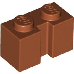 4216-68 Steen 1x2 met sleuf oranje, donker NIEUW *1L040