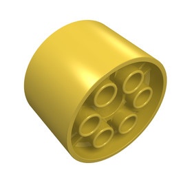 4266-3G Wiel 20x30 Technic, velg glad voor harde banden geel gebruikt *5W000