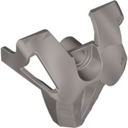 43558-66G Bionicle borstplaat, Toa Nuva grijs, lichtparel gebruikt *