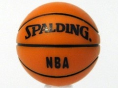 43702pb01-4 Basketbal met opdruk SPALDING- NBA oranje NIEUW *0D001