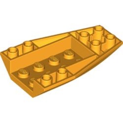 43713-110 Wig OMGEKEERD 6x4 gebogen steen 2x2 nopgaten oranje, lichthelder NIEUW *