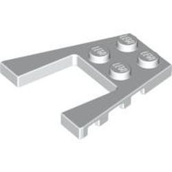 43719-1 Wigplaat 4x4 (L+R toelopend) wit NIEUW *5A014