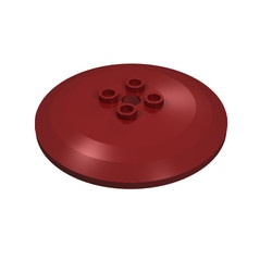 44375a-59 Schotel 6x6 HOLLE noppen rood, donker NIEUW *1R024