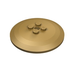 44375b-115 Schotel 6x6 MASSIEVE noppen goud, parel NIEUW *1R024