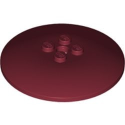 44375b-59G Schotel 6x6 MASSIEVE noppen rood, donker gebruikt *1R024