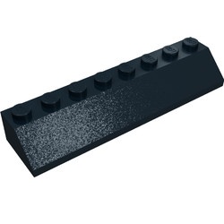 4445-11G Dakpan 45 graden 8x2 zwart gebruikt *1D022