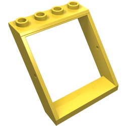 4447-3G Dakraam4x4x3- type zonder bodempaneel (Ruit zie 4448) geel gebruikt *1C038