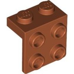 44728-68 Verbindingsplaat 1x2- 2x2 oranje, donker NIEUW *1B258