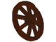 4489-8G Wiel Kasteel midden (33mm diameter) bruin (klassiek) gebruikt *5W000