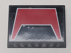 4515pb029-11G Dakpan 10 graden 6x8 rood patroon (sticker) - Set 5571 zwart gebruikt *5R000