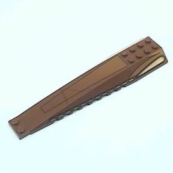 45301px1-8G Wig 16x4 drie maal gebogen Geonosian Fighter patroon bruin (klassiek) gebruikt *5R000
