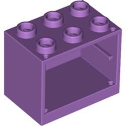 4532b-157G Kastje klein 2x3x2 OPEN noppen (zie 4533 voor deur) lavender, midden gebruikt *5K000