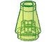 4589-16G Kegel 1x1x1 transparant, neongroen gebruikt *1B333