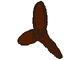 4617-8 Propellor 5,5 diameter- 3 gedraaide bladen dik bruin (klassiek) NIEUW *0D0000