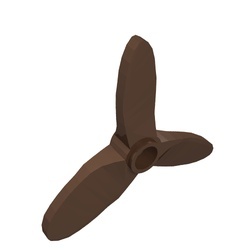 4617-8G Propellor 5,5 diameter- 3 gedraaide bladen dik bruin (klassiek) gebruikt *1D042