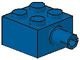 4730-7G Steen 2x2 met pin zonder asgat blauw gebruikt *1D008