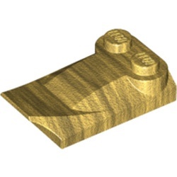47456-115 Steen 2x3x2/3 (lang) twee noppen, lip einde (kikker) goud, parel NIEUW *1B189