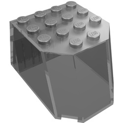47506-13G Ruit 6x4x3 platte top (PAKKETPOST) transparant bruin (kleurnaam was: trans ZWART) gebruikt *