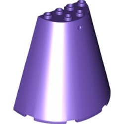 47543-89 Halve kegel 8x4x6 (pakketpost) paars, donker NIEUW *5D0000