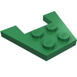 4859-6G Wigplaat 3x4 (L+R toelopend) groen gebruikt *