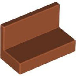 4865-68 Paneel 1x2x1 (bankje) rechte hoeken oranje, donker NIEUW *1B017