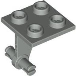 4870-9G Plaat 2x2 met landingsgestel (zonder wielen) dunnere wielhouders lichtgrijs (klassiek) gebruikt *
