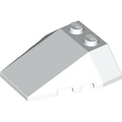 48933-1G Wig 4x4 steen twee noppen- inkepingen onder wit gebruikt *1D012