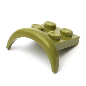 49097-155 Spatbord 3x3x1 ronde boog groen, olijf NIEUW *3D000