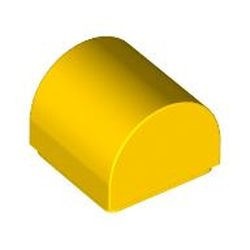 49307-3 Dakpan 1x1 halfrond geel NIEUW *1B074