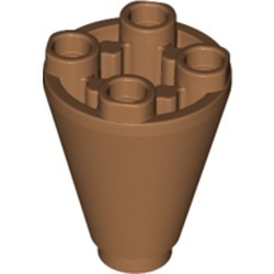 49309-150 Kegel 2x2x2 OMGEKEERD caramel, midden gebruikt *1L084/85