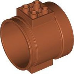 49736-68 Cylinder tube gebogen 45 graden oranje, donker NIEUW *5D0000