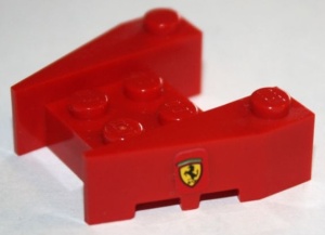 50373pb04-5G WigSTEEN 3x4 verhoogde zijkanten met zijsleuven en Ferrari Logo aan beide kanten (Stickers) rood gebruikt *5V0000