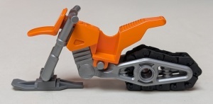 50860c09-4 Sneeuwmobiel met zilveren basis oranje NIEUW *5D0000