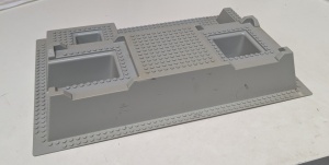 51542-86Gb Basisplaat 32x48x6 met niveau's VERGEELD EN GEKRAST (PAKKETPOST) grijs, licht (blauwachtig) gebruikt *1W000