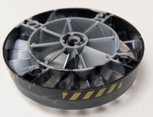 53983pb04-11G Grote turbine voor vliegtuigmotor, gemarmerd met parellichtgrijs en 4 stickers (set 7704) zwart gebruikt *1D039