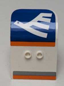 54097pb04-1G Deur 2x4x6 voor vliegtuig met vogel op blauwe achtergrond (Stickers) wit gebruikt *5S020