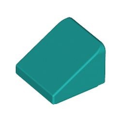 54200-39 Dakpan klein 30 graden 1x1x 2/3 turquoise, donker NIEUW *1B191