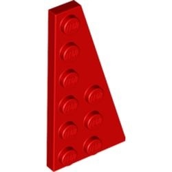 54383-5 Wig plaat 6x3 rechts rood NIEUW *5A005