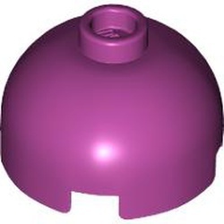 553-71 Steen, 2x2x1 dome TOP magenta NIEUW *1B080