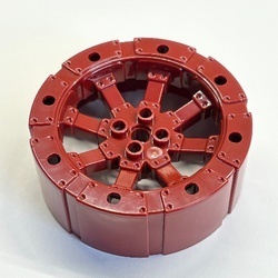 55817-59G Spaakwiel Vikingen met 12 gaten rood, donker gebruikt *5W000
