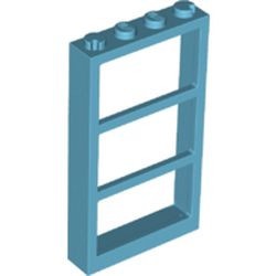 57894-156 Raam 1x4x6 Frame drie vakken ZONDER ruit blauw, middenazuur NIEUW *L11-13