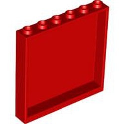 59349-5G Paneel 1x6x5 (zijkanten) rood gebruikt *1F018