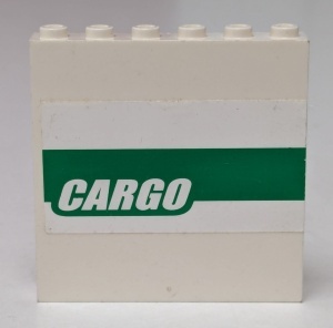 59349pb005-1G Paneel 1x6x5 met CARGO en groene streep (Sticker) - Set 7733 wit gebruikt *5P0000