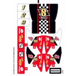60084stk01 STICKER 60084 Racing Bike Transporter NIEUW *0S0000