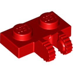 60471-5 Scharnierplaat 1x2- 2 houders aan zijkant rood NIEUW *1B299
