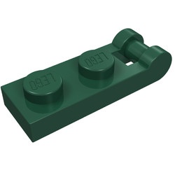 60478-80 Platte plaat 1x2 met gesloten hendel KOPZIJDE!!! groen, donker NIEUW *1B295