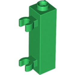 60583-6 Steen 1x1x4 met luikhouders (2 clips) open of gesloten nop bovenop groen NIEUW *1B039