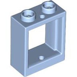 60592-105 Raam 1x2x2- vlak (NIEUWE stijl) ZONDER GLAS blauw, lichthelder NIEUW *1B277